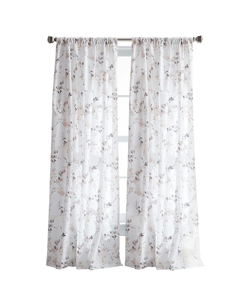 Dkny Wallflower Sheer 108" Poletop Set, 2 Piece