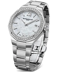 Baume & Mercier Women's Swiss Riviera Diamond (1/5 ct. t.w.) Stainless Steel Steel Bracelet Watch 36mm