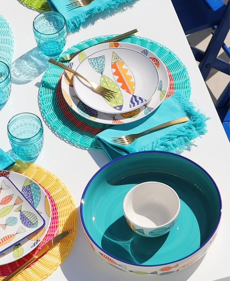 Euro Ceramica Fresh Catch Chip & Dip Set