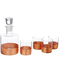 Daphne Decanter and Whiskey Glass Set, 5 Piece