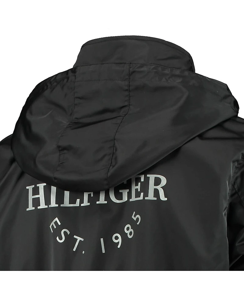 Men's Tommy Hilfiger Black, Gray Philadelphia Flyers Anorak Quarter-Zip Hoodie Jacket