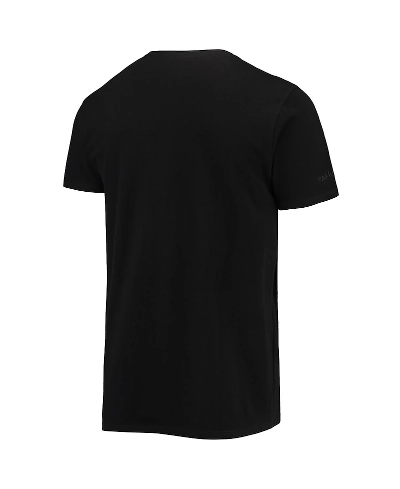 Men's Mitchell & Ness Black Philadelphia 76ers Big and Tall Hardwood Classics Big Face 4.0 T-shirt