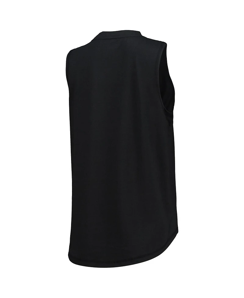 Women's Dkny Sport Black Miami Marlins Marcie Tank Top