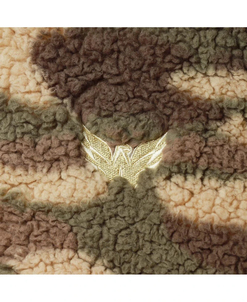 Women's G-iii Sports by Carl Banks Camo Washington Capitals Sherpa Quarter-Zip Jacket