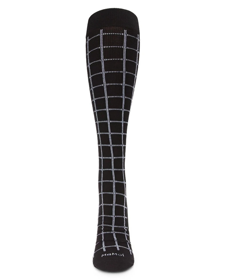 Men's Window Pane Cotton Compression Socks