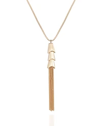 Vince Camuto Gold-Tone Long Tassel Chain Necklace