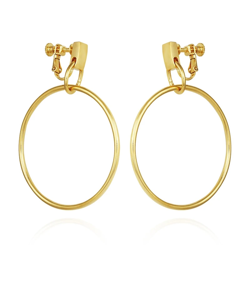 Vince Camuto Clip-On Drop Hoop Earrings
