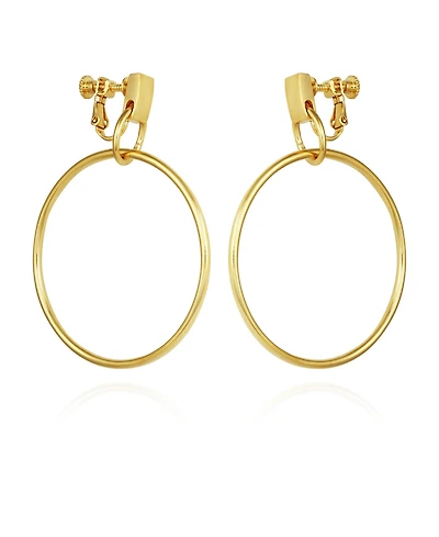 Vince Camuto Clip-On Drop Hoop Earrings