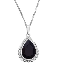 Onyx Beaded Earrings, Pendant and Ring Set