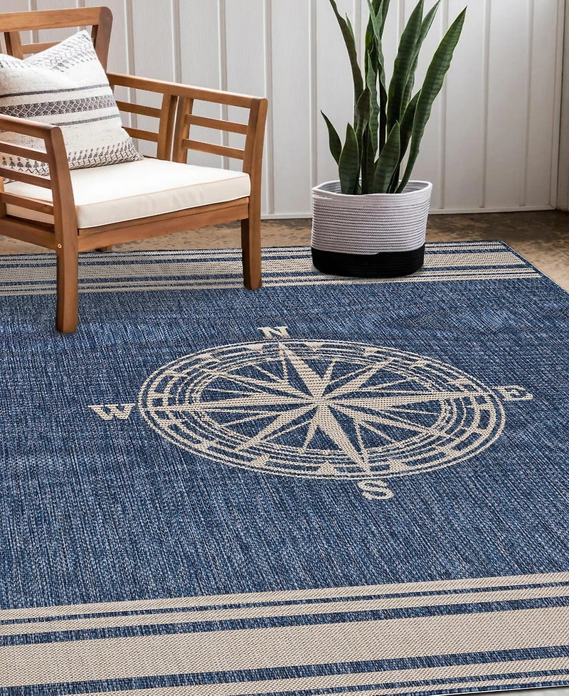 Lr Home Shoreline Srl- 5'3" x 7' Outdoor Area Rug