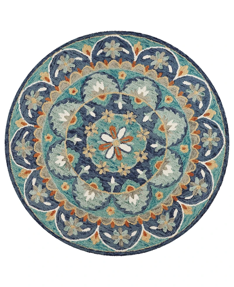 Lr Home Radiance Rdc-099 4' x 4' Round Area Rug