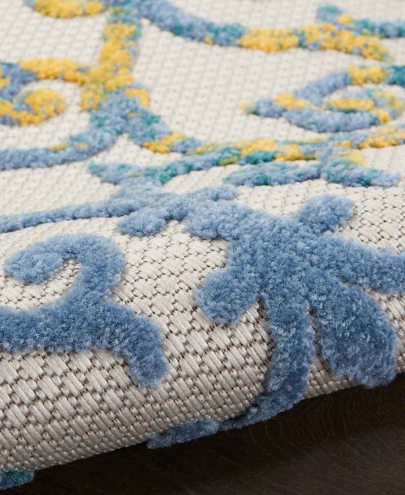 Nourison Home Aloha ALH21 4' x Round Outdoor Area Rug