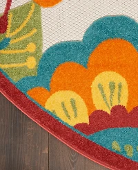 Nourison Home Aloha ALH25 5'3" x 5'3" Round Outdoor Area Rug