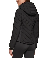 Calvin Klein Womens Side-Panel Hooded Packable Puffer Coat, Created for Macys