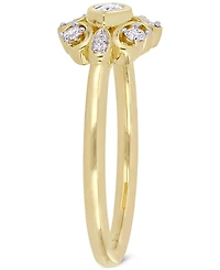 Diamond Marquise Cluster Engagement Ring (1/4 ct. t.w.) 14k Gold