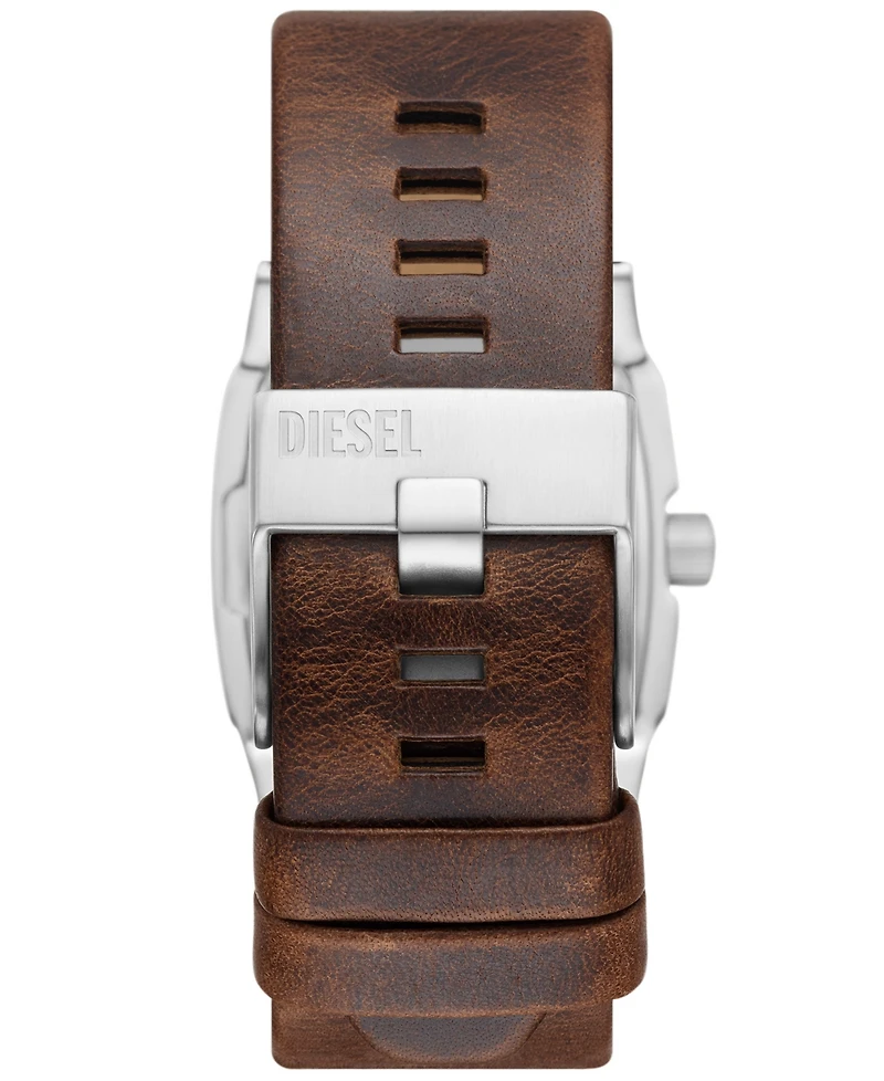 Diesel Men's Cliffhanger Brown Leather Strap Watch, 36mm