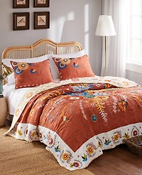Greenland Home Fashions Topanga 3-Pc. Quilt Set, King