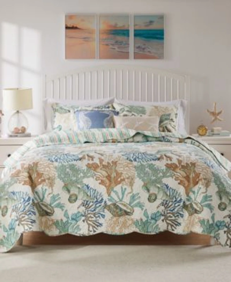Greenland Home Fashions Atlantis Jade Quilt Sets