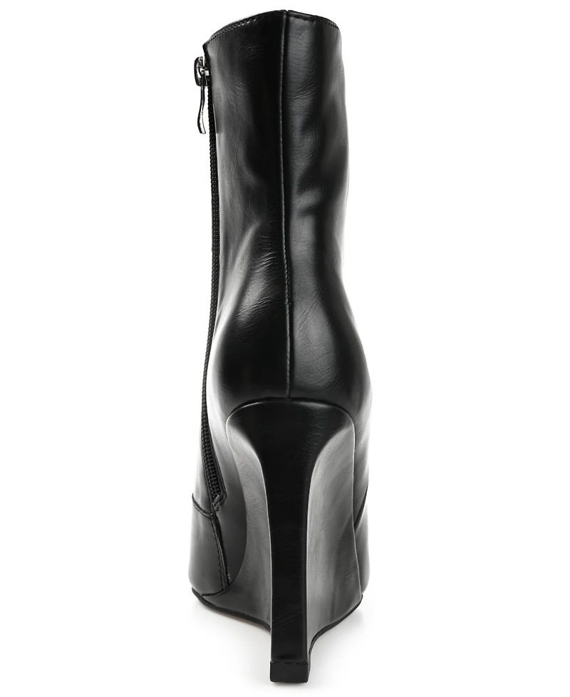 Journee Collection Women's Glorria Wedge Booties