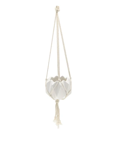 Flora Bunda Ceramic Macrame Hanging Planter