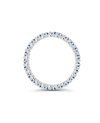 Spinel and Cubic Zirconia Sterling Silver Eternity Band Ring