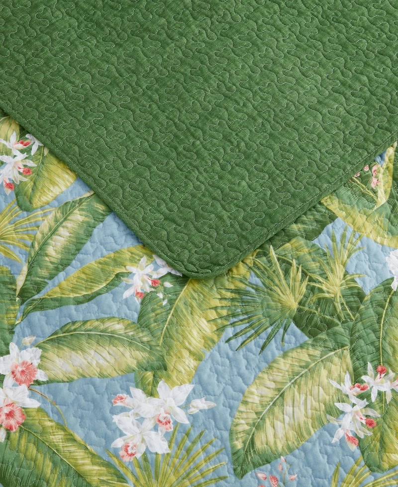 Tommy Bahama Home Aregada Dock Reversible 3 Piece Quilt Set, Full/Queen