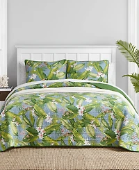 Tommy Bahama Home Aregada Dock Reversible 3 Piece Quilt Set, Full/Queen