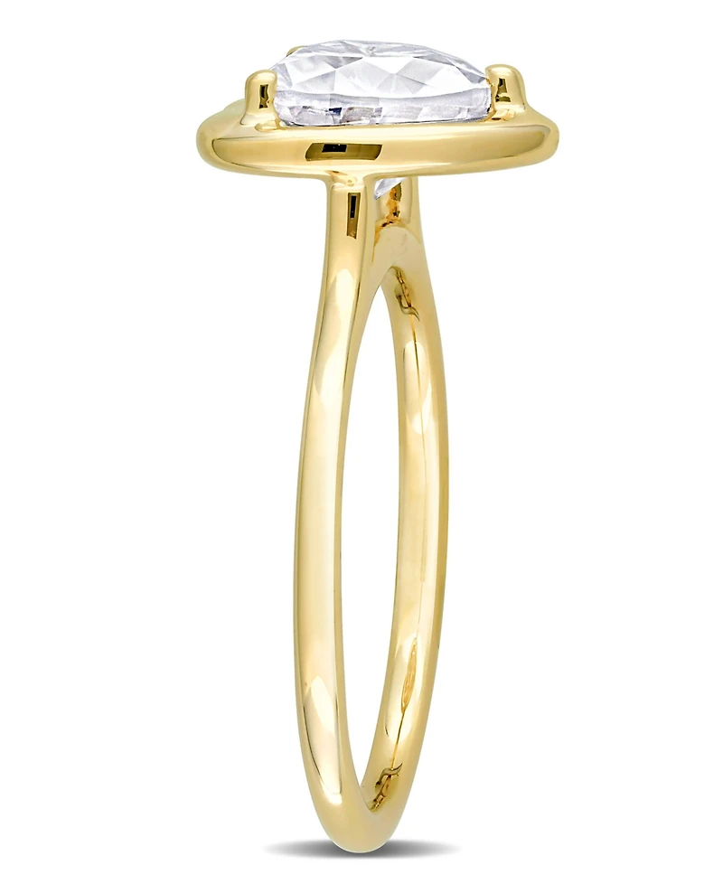 Moissanite 10K Gold Heart Solitaire Engagement Ring