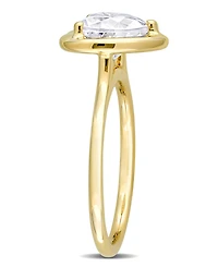 Moissanite 10K Gold Heart Solitaire Engagement Ring