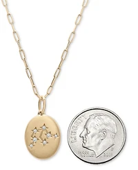 Wrapped Diamond Zodiac Constellation 18" Pendant Necklace (1/20 ct. tw) 10k Yellow Gold, Exclusively at Macy's