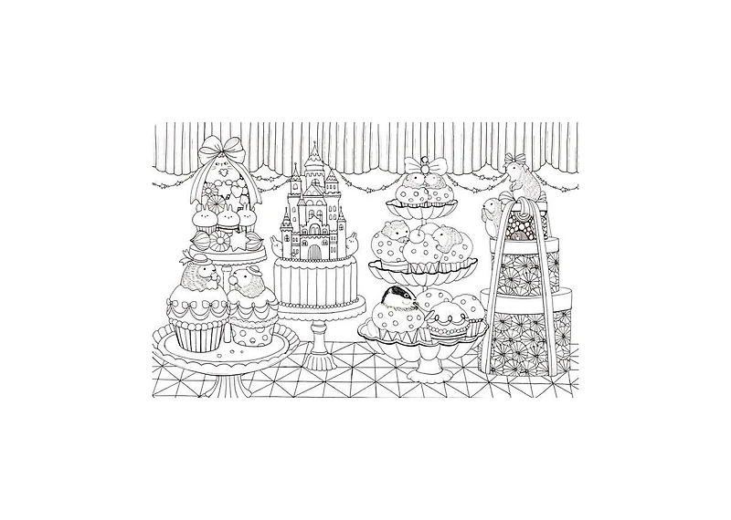 A Million Kawaii Cuties: The Sweetest Things to Color by Lulu Mayo