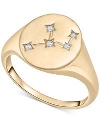 Wrapped Diamond Virgo Constellation Ring (1/20 ct. t.w.) in 10k Gold, Created for Macy's