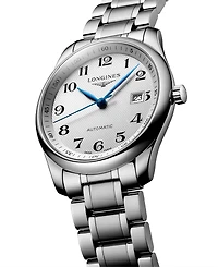Longines Men's Swiss Automatic Silver-Tone Stainless Steel Bracelet Watch 40mm