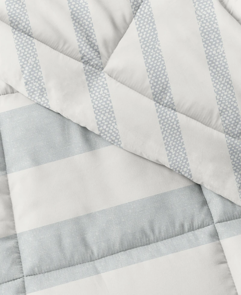 ienjoy Home Distressed Stripe Reversible -Pc. Comforter Set