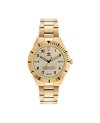 adidas Unisex Three Hand Edition Three Gold-Tone Stainless Steel Bracelet Watch 41mm