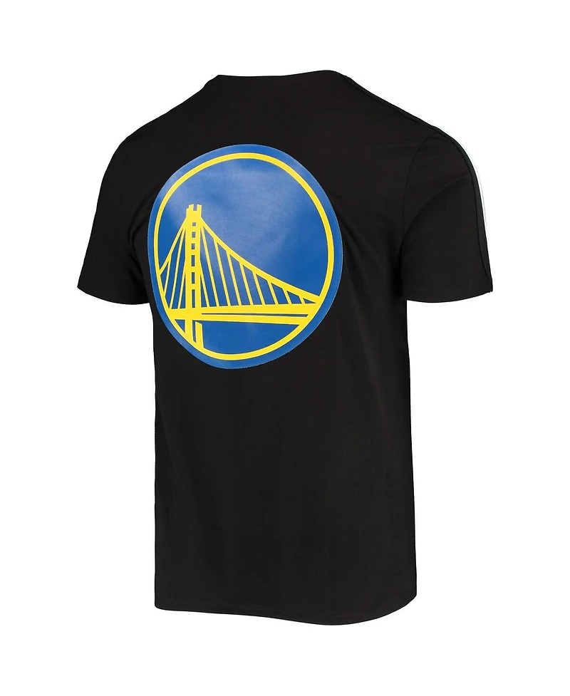 Men's Pro Standard Black, White Golden State Warriors Mesh Capsule Taping T-shirt