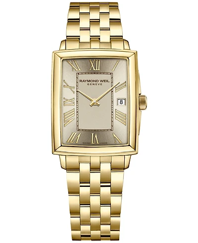 Raymond Weil Women's Swiss Toccata Gold Pvd Stainless Steel Bracelet Watch 22.6x28.1mm