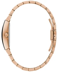 Bulova Women's Modern Gemini Diamond Accent Rose Gold-Tone Stainless Steel Bracelet Watch 30mm