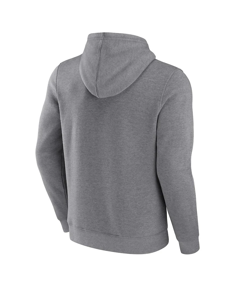 Men's Fanatics Heathered Gray Brooklyn Nets Off The Bench Color Block Pullover Hoodie