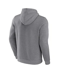 Men's Fanatics Heathered Gray Brooklyn Nets Off The Bench Color Block Pullover Hoodie