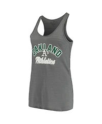 Women's Soft As A Grape Charcoal Oakland Athletics Multi-Count Tank Top