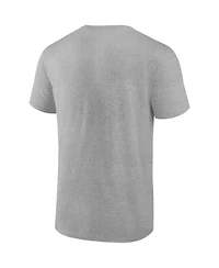 Men's Fanatics Heathered Gray Seattle Mariners Iconic Go for Two T-shirt