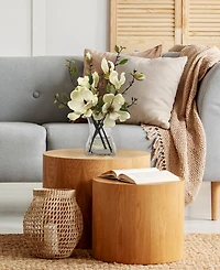 Nearly Natural Magnolia Arrangement with Vase