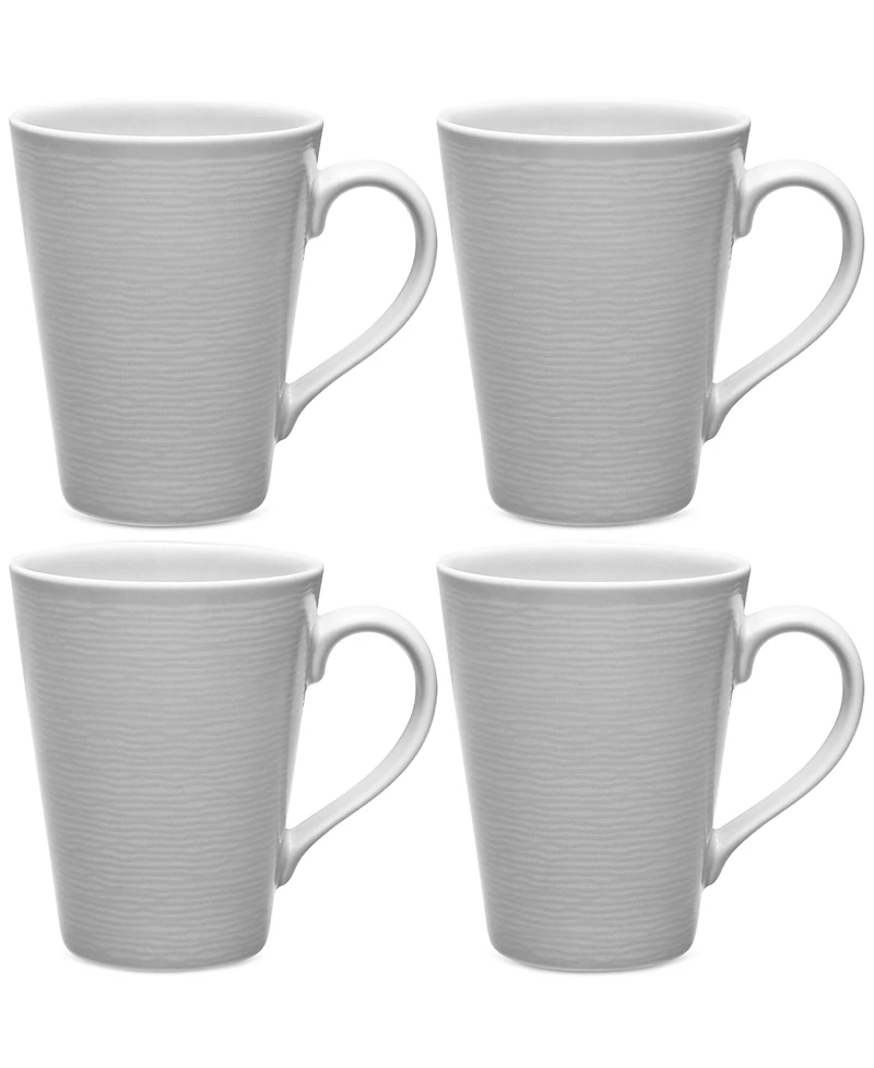 Noritake Swirl Mugs, Set of 4