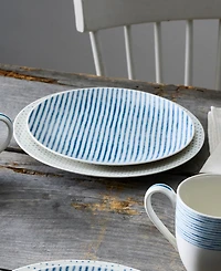 Noritake Hammock Stripes Coupe Salad Plates, Set of 4