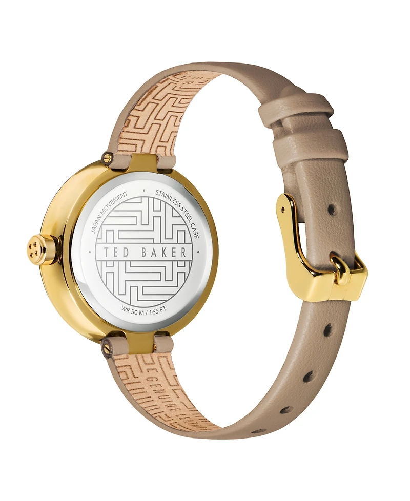 Ted Baker Women's Lenara Acetate Tan Leather Strap Watch 28mm