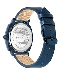 Ted Baker Men's Caine Blue Leather Strap Watch 42mm
