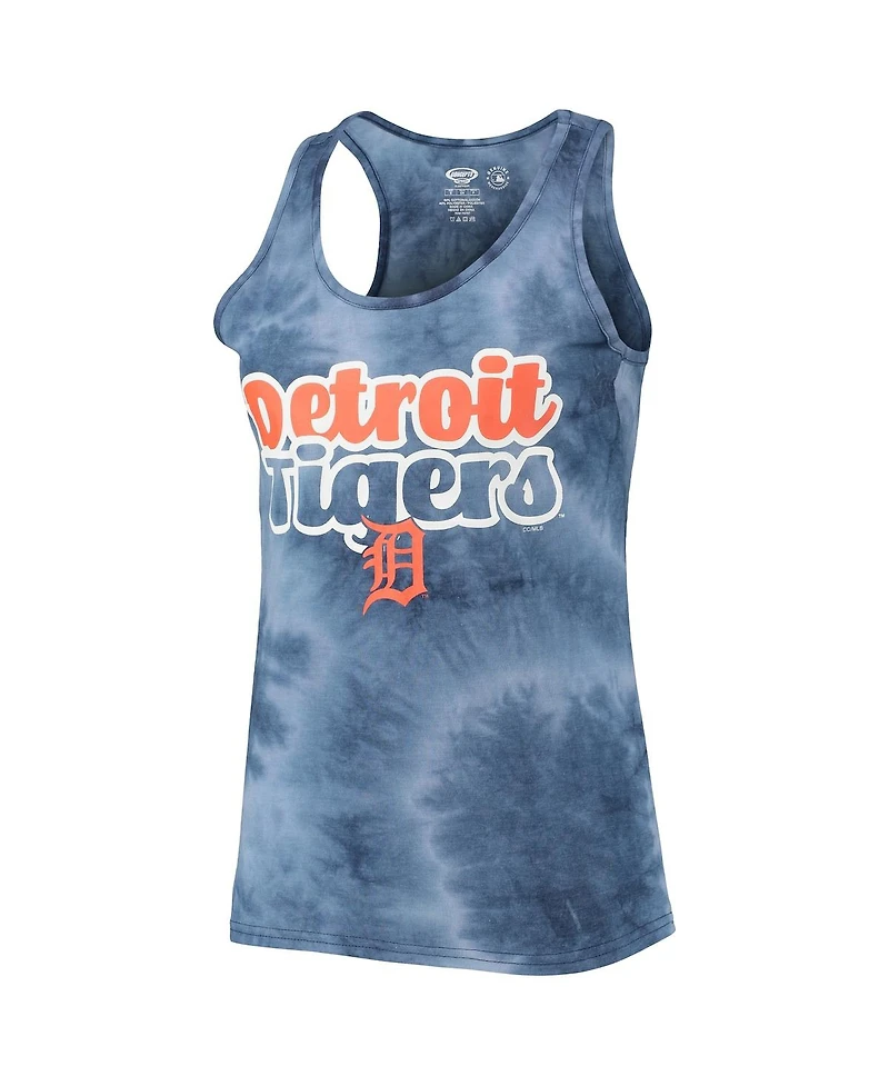 Women's Concepts Sport Navy Detroit Tigers Billboard Racerback Tank Top and Shorts Set