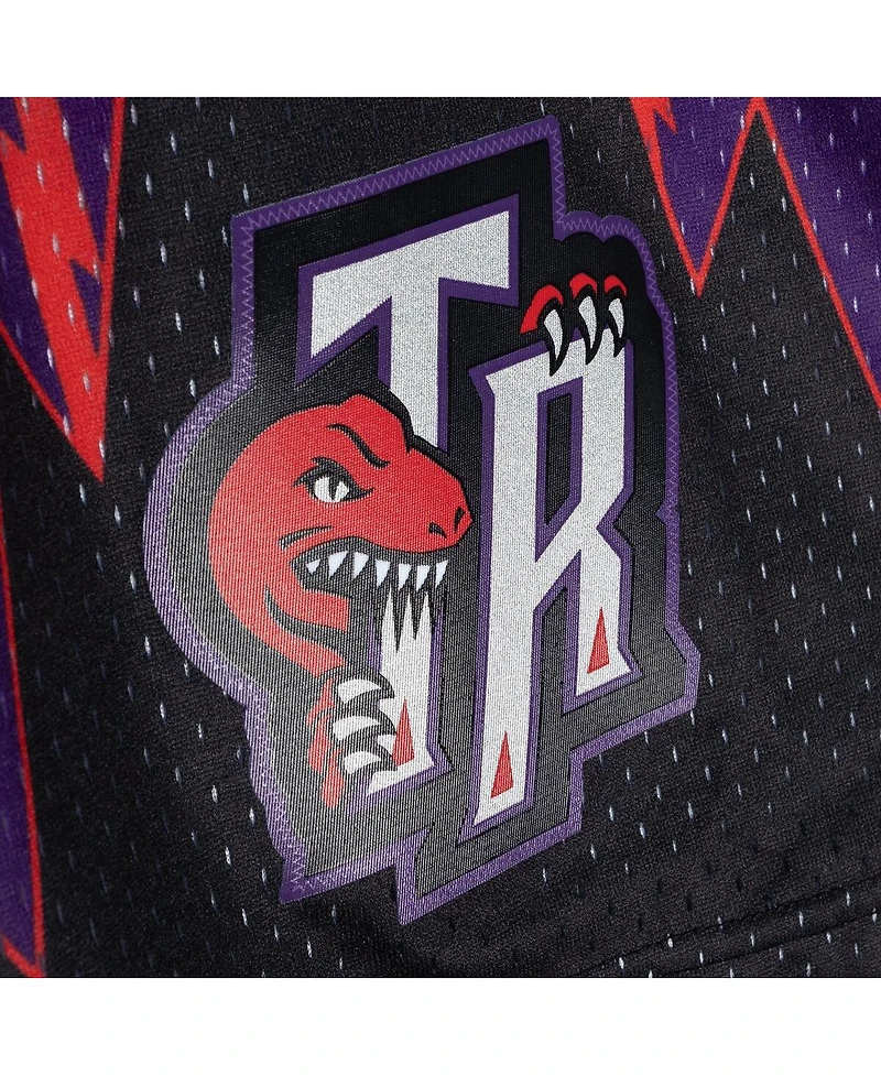 Men's Mitchell & Ness Red, Purple Toronto Raptors 1998/99 Hardwood Classics Fadeaway Reload 3.0 Swingman Shorts