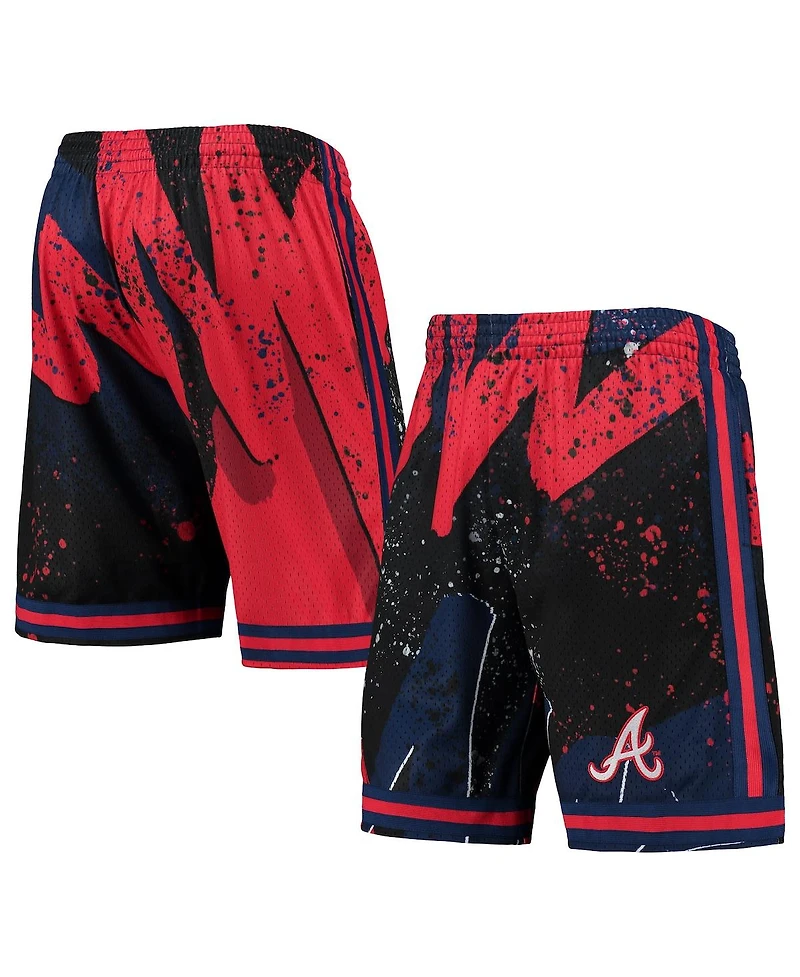 Men's Mitchell & Ness Red Atlanta Braves Hyper Hoops Shorts